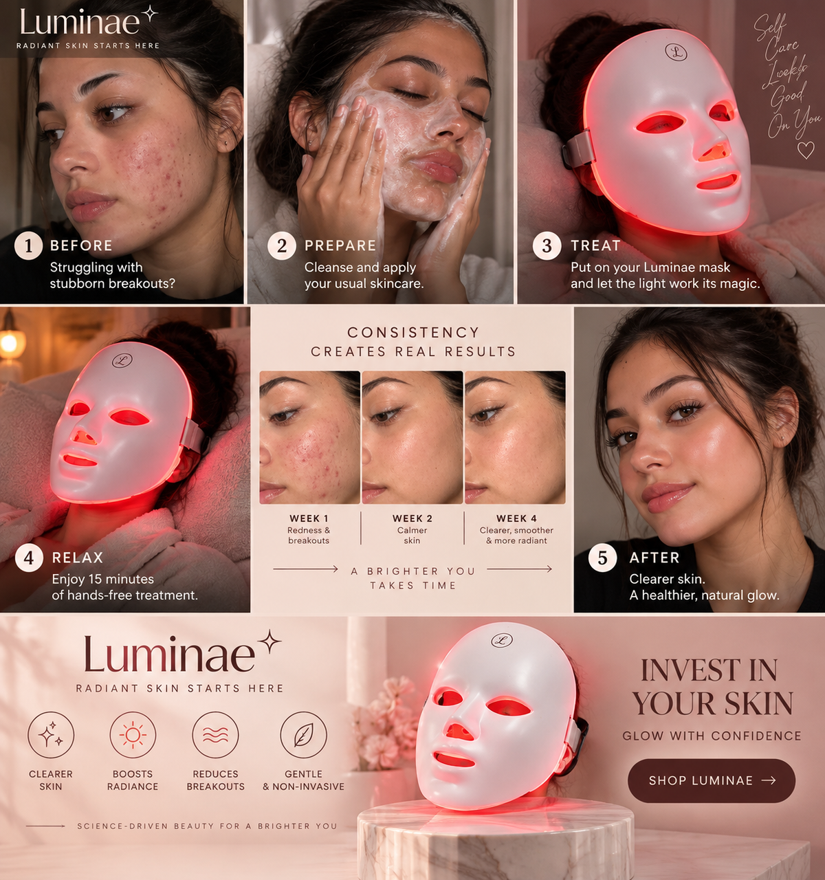 Luminae™ Red Light Therapy Face Mask